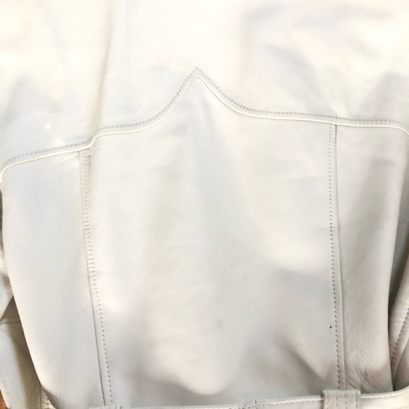 VINTAGE TIE WAIST LEATHER JACKET - Picture 5 of 6